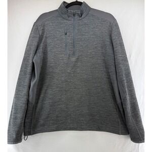 Callaway Weather Series Mens Medium Gray Quarter Zip Pullover Swing Tech Jacket